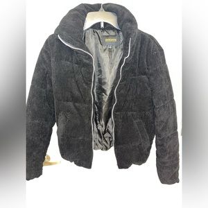 Black corduroy puffer